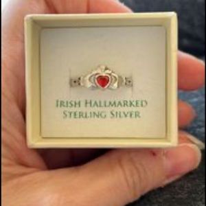 NEW In box garnet Claddah ring